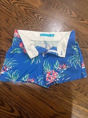 Tori Richard Royal Blue Tropical Floral Swim Shorts